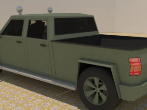 4 door 4x4 military truck 3D Model