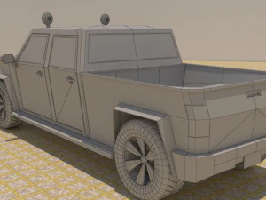 4 door 4x4 military truck 3D Model