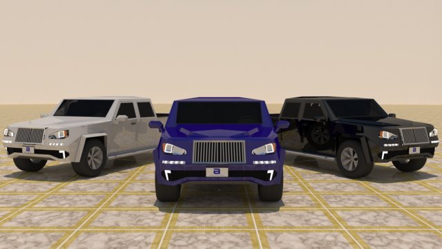 4 door 4x4 truck Modelo 3D .c4d .max .obj .3ds .fbx .stl .blend 