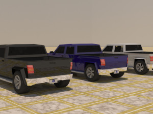 4 door 4x4 truck Modelo 3D