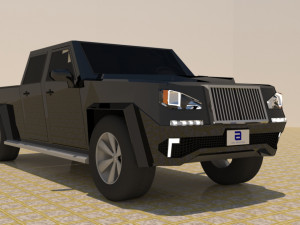 4 door 4x4 truck Modelo 3D