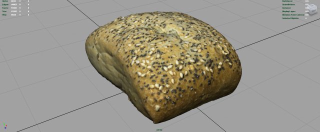 cereal bread 3D Модель .c4d .max .obj .3ds .fbx .stl .blend 