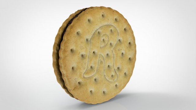 chocolate biscuit 3D Model .c4d .max .obj .3ds .fbx .stl .blend 