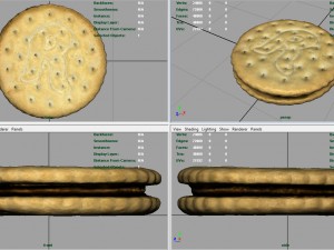 chocolate biscuit 3D Model
