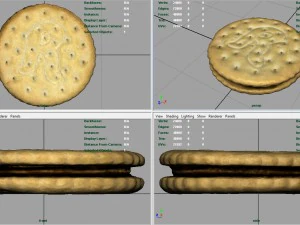 chocolate biscuit 3D Model