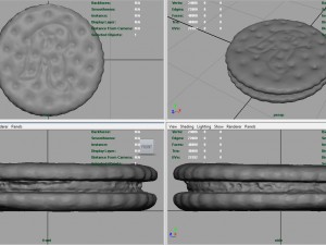 chocolate biscuit 3D Model