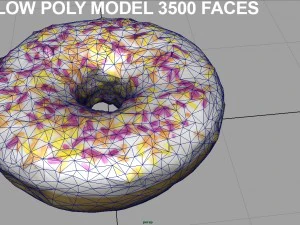 donuts brancos Modelo 3D
