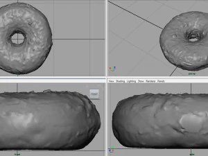 donuts brancos Modelo 3D