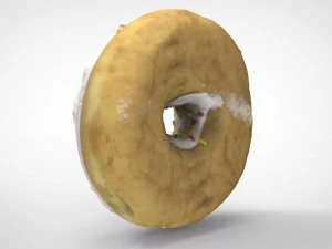 donuts brancos Modelo 3D