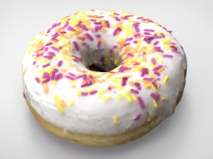 white donuts Modelo 3D