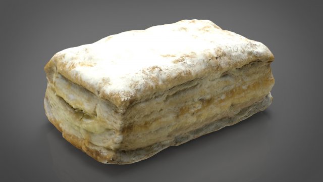 puff pastry 3D Модель .c4d .max .obj .3ds .fbx .stl .blend 