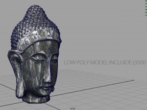buddha head 3Dモデル