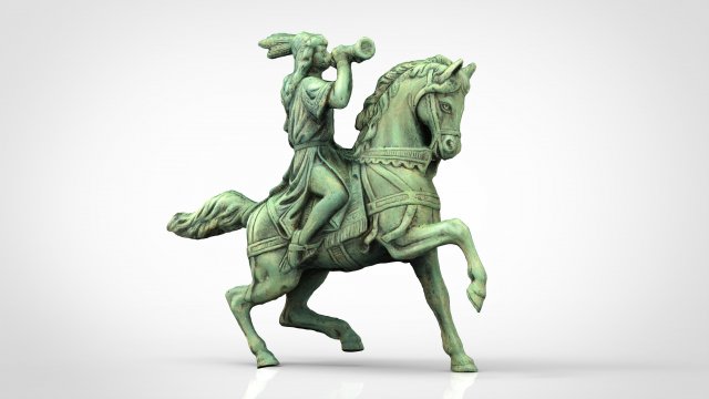 equestrian statue Model 3D .c4d .max .obj .3ds .fbx .stl .blend 