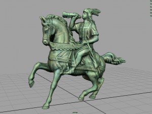 equestrian statue Model 3D