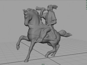 equestrian statue Model 3D