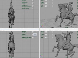 equestrian statue Model 3D