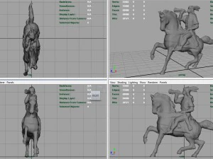 pomnik konny Model 3D