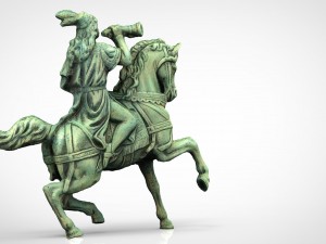 equestrian statue Model 3D
