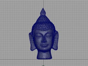 cabe&ccedil;a de buda prateada Modelo 3D