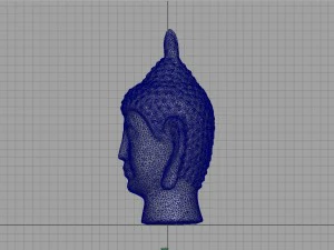 cabe&ccedil;a de buda prateada Modelo 3D