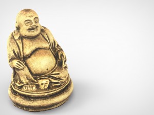 gold happy buddha 3D Model