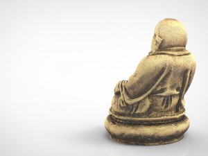 gold happy buddha 3D Model