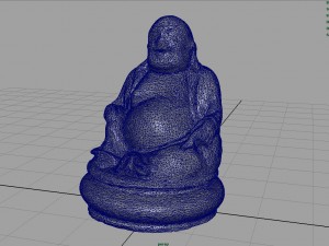 gold happy buddha 3D Model