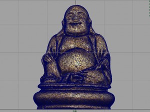 gold happy buddha 3D Model