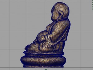 gold happy buddha 3D Model