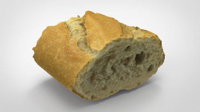 piece of bread 3D-Modell .c4d .max .obj .3ds .fbx .stl .blend 