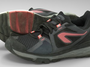 female sport sneakers 3D 모델