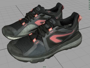 female sport sneakers 3D Model