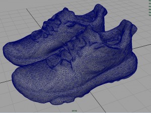 female sport sneakers 3D Model