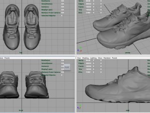female sport sneakers 3D Model