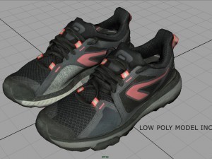 female sport sneakers 3D Model