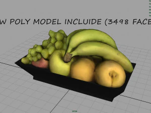 fruit plate model 3D Model