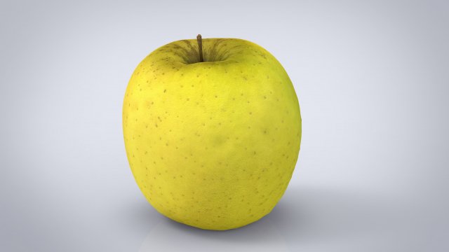 yellow apple 3D मॉडल .c4d .max .obj .3ds .fbx .stl .blend 