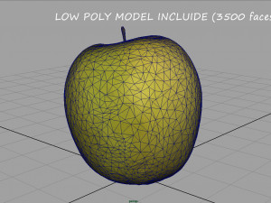 yellow apple 3D मॉडल