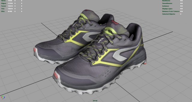 hiking shoes 3D in 3DExport