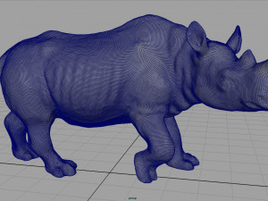 white rhinoceros 3D Модель