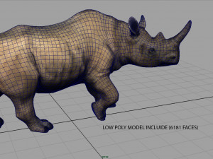 white rhinoceros 3D Модель