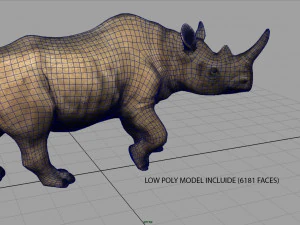 white rhinoceros 3D Model