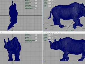 white rhinoceros 3D Model