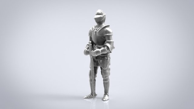 knight statue 3D 模型 .c4d .max .obj .3ds .fbx .stl .blend 