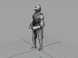 knight statue 3D 模型