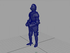 statua del cavaliere Modello 3D