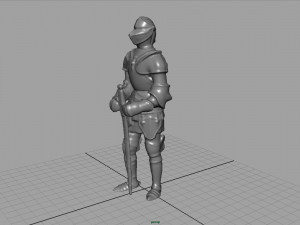 knight statue 3D 模型