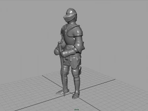 statua del cavaliere Modello 3D