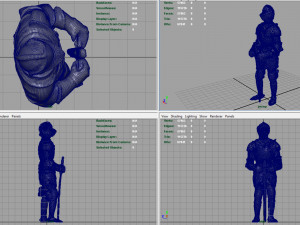 knight statue 3D 模型