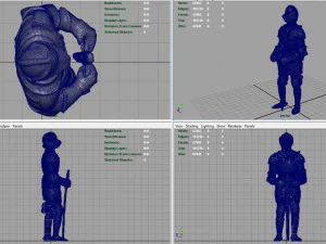 statua del cavaliere Modello 3D